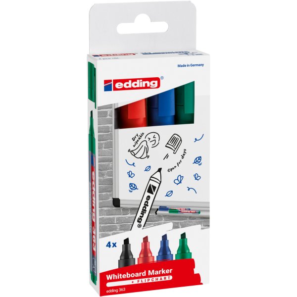 edding Whiteboardmarker 1,5mm sort 4St