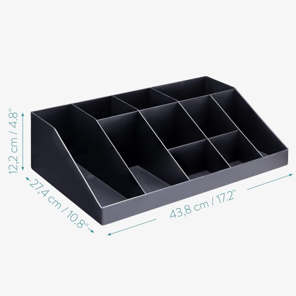 deflecto Kaffee-/Tee-Organizer 10Fächer sw