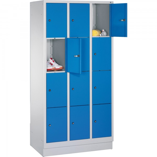 C+P Fächerschrank 8020304S10006 m. Sockel 12Fächer lgr/lbl