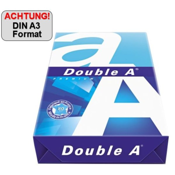 Double A Kopierpapier 522608019992 A3 80g weiß 500Bl.