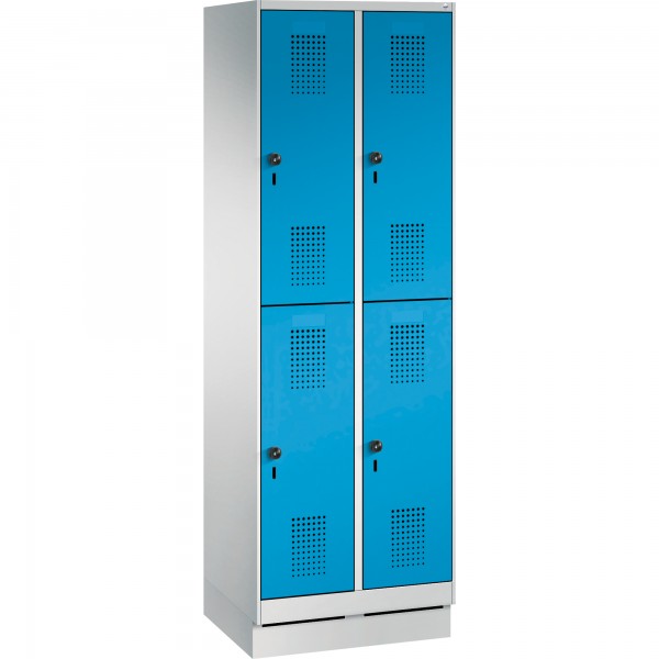 C+P Doppelstockspind 4932020S10049 Sockel 4Fächer lgr/lbl