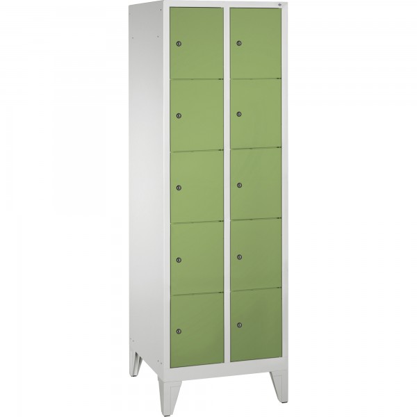 C+P Fächerschrank Classic 8010205S10029 10Fächer lgr/rgn