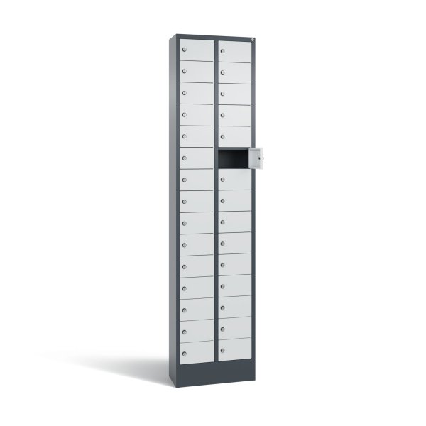 C+P Fachschrank 30Fächer 195x46x20cm an/lgr