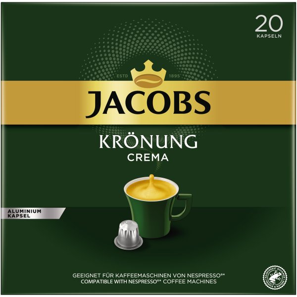 JACOBS Kaffeekapsel Krönung Crema 4060561 20 St./Pack.