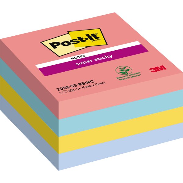 Post-it Haftnotiz Super Sticky Rainbow sort. 440Bl.