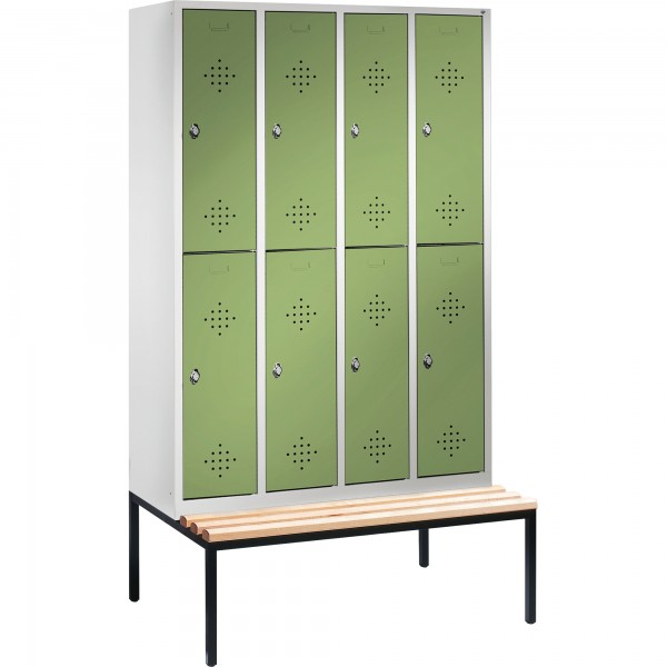C+P Doppelspind 835040S10156 Sitzbank 8Fächer B1190mm lgr/rgn