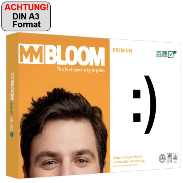 Mm bloom Kopierpapier Premium A3 80g 500Bl