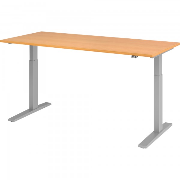 Hammerbacher Schreibt. VXMKA19/6/S el.180x80cm silber/buche