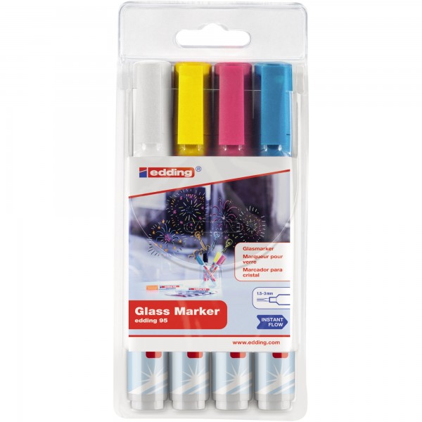 edding Glasboardmarker 95 4-95-4-099 1,5-3mm sortiert 4St.