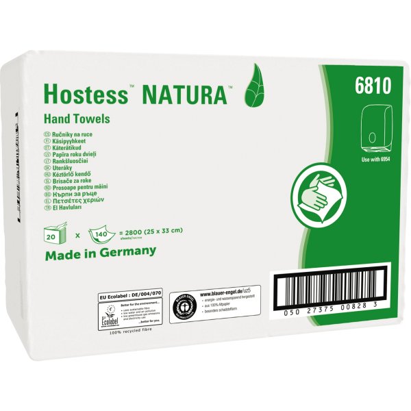 HOSTESS Papierhandtuch NATURA 6810 2lg. C-Falz weiß 20x140Stück