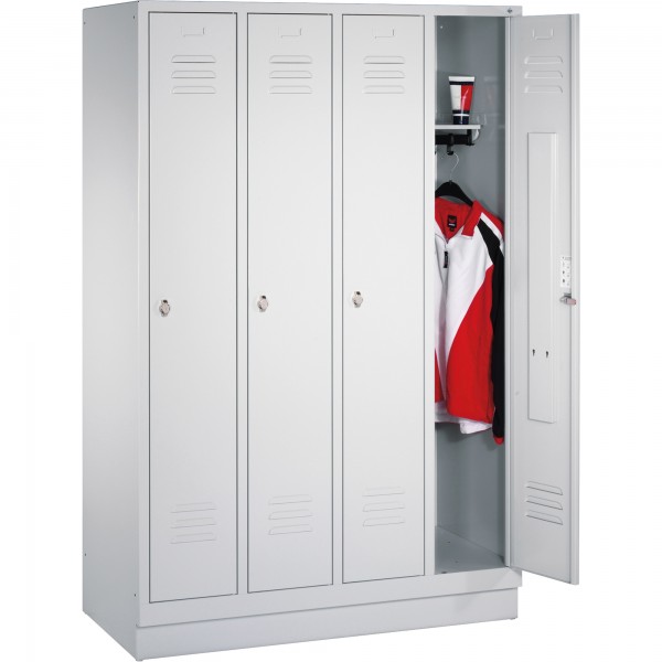 C+P Umkleidespind 802040S10000 m. Sockel 4Abteile lgr/lgr
