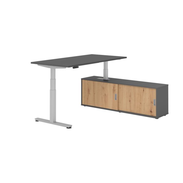 Hammerbacher Sitz-Steh-Kombi 160x80cm gp/si/gp/a.ei