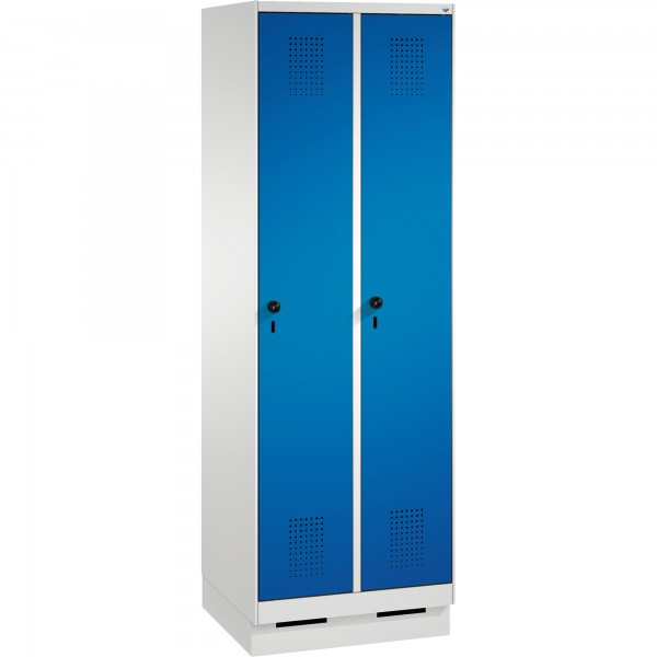 C+P Umkleidespind 4902020S10015 Sockel 2Abteile B600mm lgr/ebl
