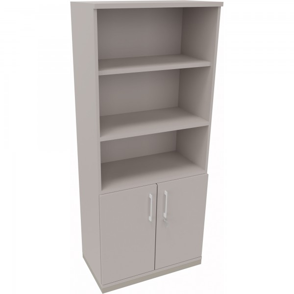 Kombischrank 2OH Tür 3OH Regal B800xT442xH1869mm si/Lichtgrau