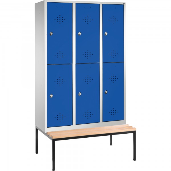 C+P Doppelspind 835032S10000 Sitzbank 6Fächer B1200mm lgr/ebl