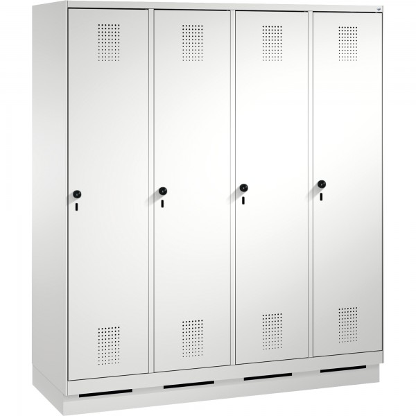 C+P Umkleidespind 4902042S10036 Sockel 4Abteile B1600mm lgr/lgr
