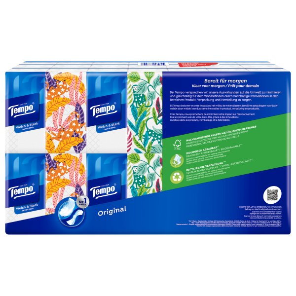 Tempo Taschentücher 4lg 42x10St