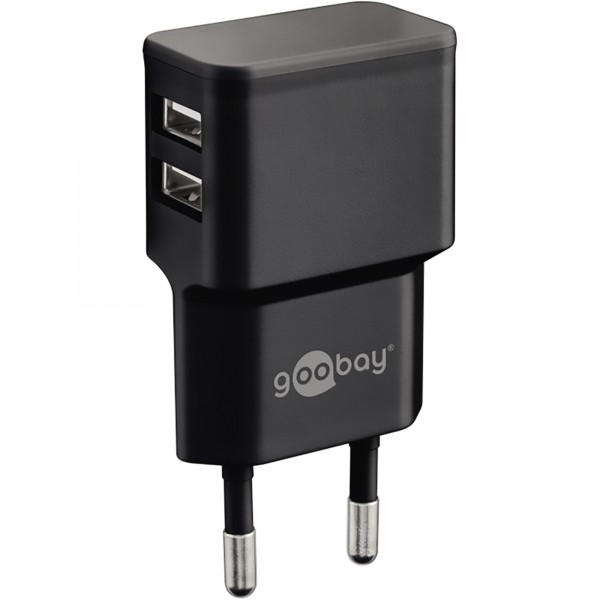 Goobay Ladegerät 44951 2xUSB schwarz