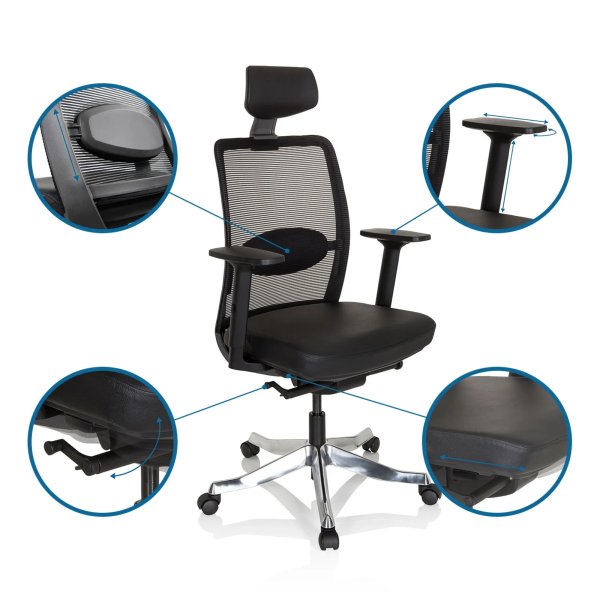 hjh OFFICE Drehstuhl SENATOR PRO sw