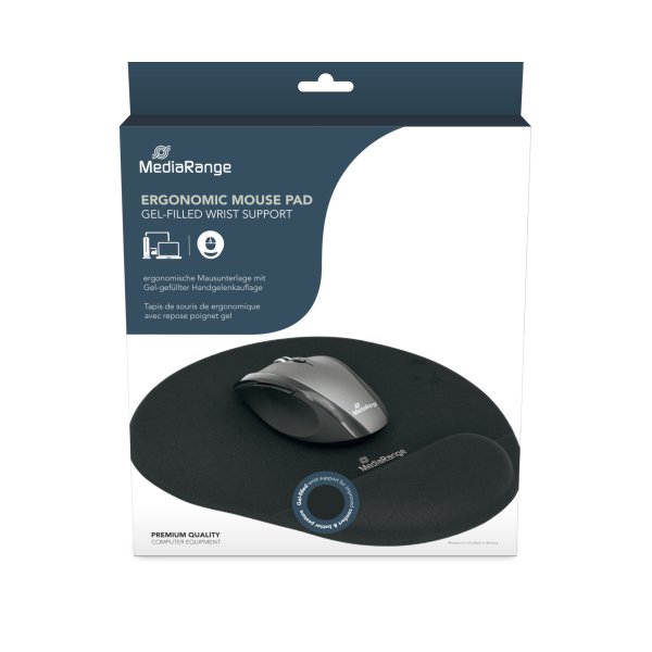 MediaRange Mauspad Gelauflage sw