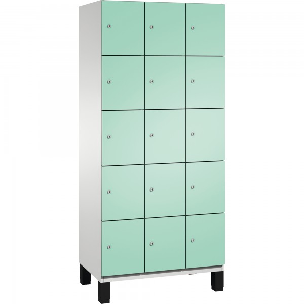 C+P Fächerschrank 4510430S10019 Füße 15Fächer B900mm lgr/lgn