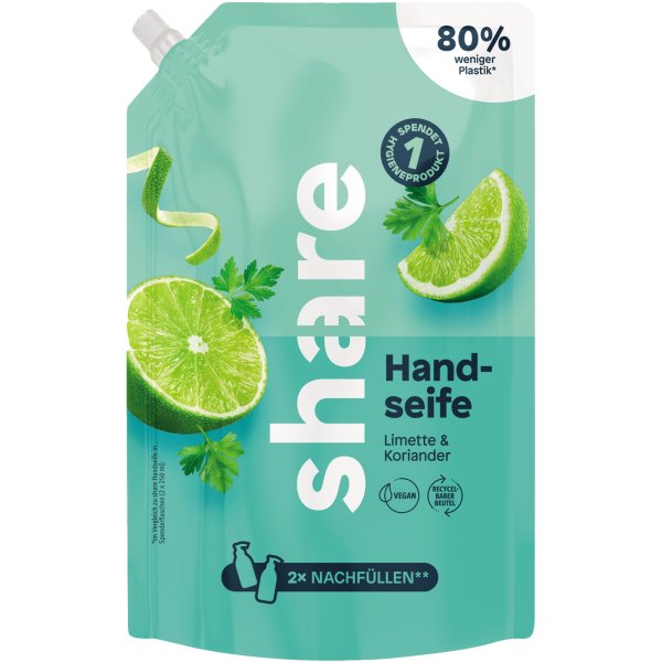share Flüssigseife Limee+Koriander Refill 500ml