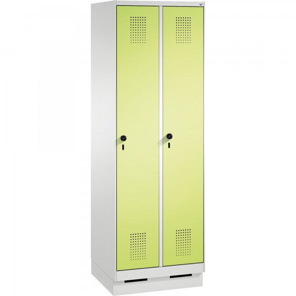 C+P Umkleidespind 4902020S10021 Sockel 2Abteile lgr/cgn