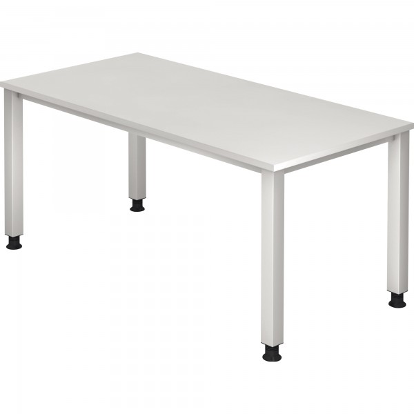 Hammerbacher Schreibtisch VQS16/W 4Fuß 160x80cm weiß