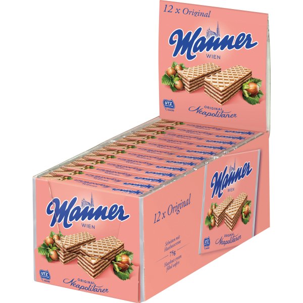 Manner Original Neapolitaner Waffel 75g 12 St.