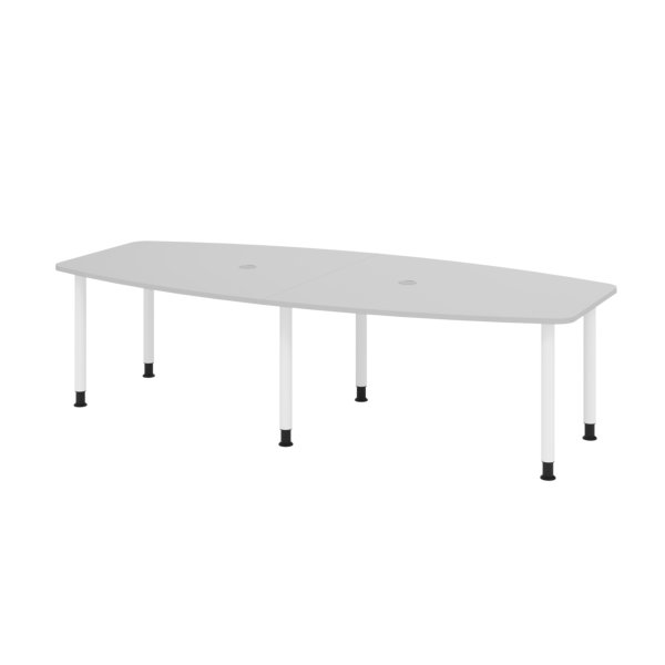 Hammerbacher Konferenztisch 280cm 6RRFüße gr/ws