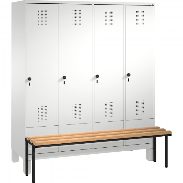 C+P Umkleidespind 4903042S10000 Sitzbank 4Abteile B1600mm lgr/lgr