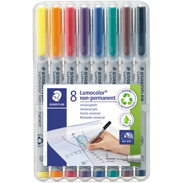 Staedtler Folienstift Lumocolor 0,4mm sort 8 St.