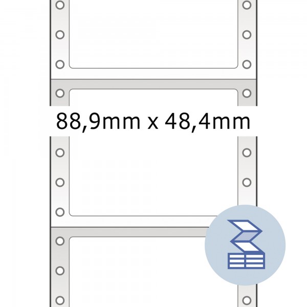 HERMA Endlosetikett 8204 88,9x48,4mm weiß 3.000 St./Pack.