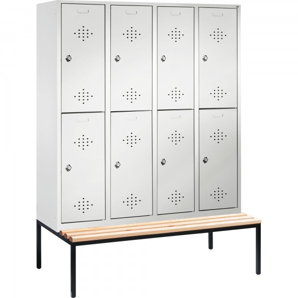 C+P Doppelspind 835042S10005 Sitzbank 8Fächer B1590mm lgr/lgr