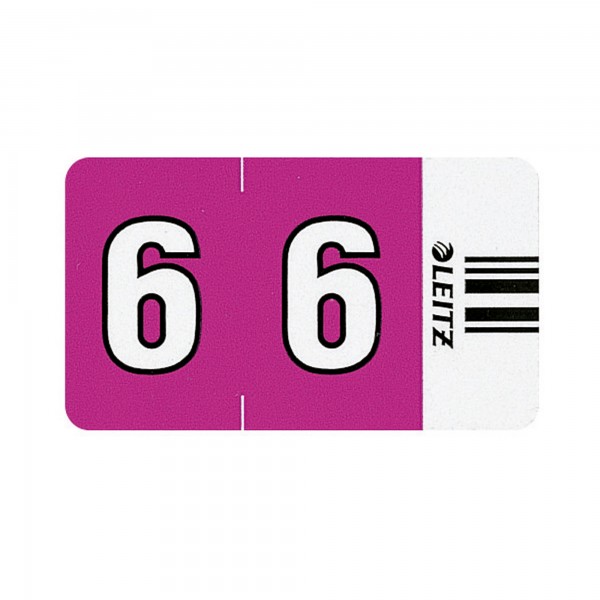 Leitz Ziffernsignal Orgacolor 6 23x30mm vi 100St