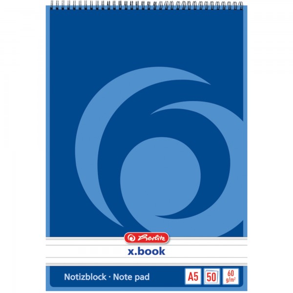 Spiralnotizblock DIN A5 60g 50Bl. liniert