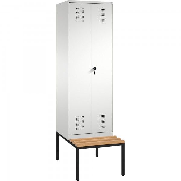 C+P Doppelspind 4905220S10000 Sitzbank 2Abteile B600mm lgr/lgr