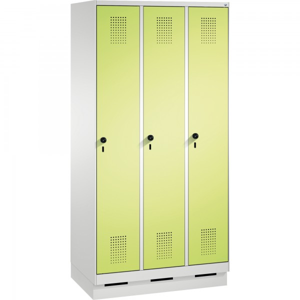 C+P Umkleidespind 4902030S10013 Sockel 3Abteile lgr/cgn