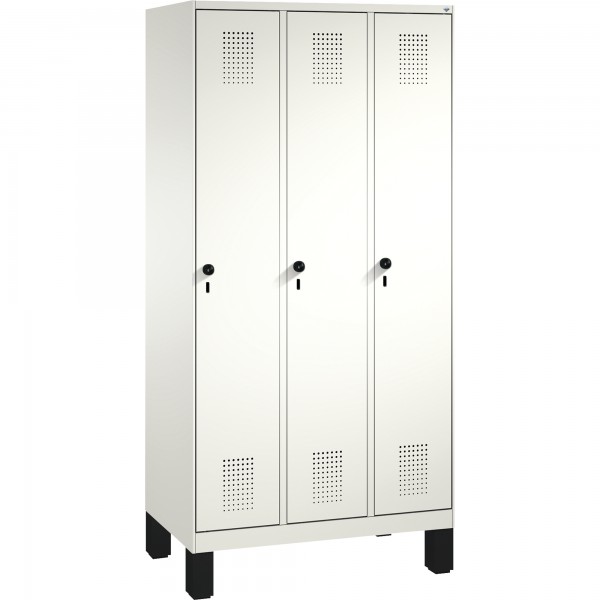 C+P Umkleidespind 4901030S10127 Füße 3Abteile rws/rws