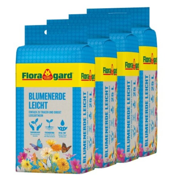 Floragard Blumenerde Leicht 4x25l