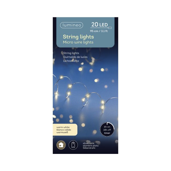 Lumineo Lichterkette Micro LED 95cm