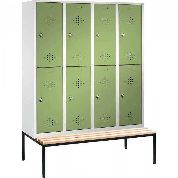 C+P Doppelspind 835042S10051 Sitzbank 8Fächer B1590mm lgr/rgn