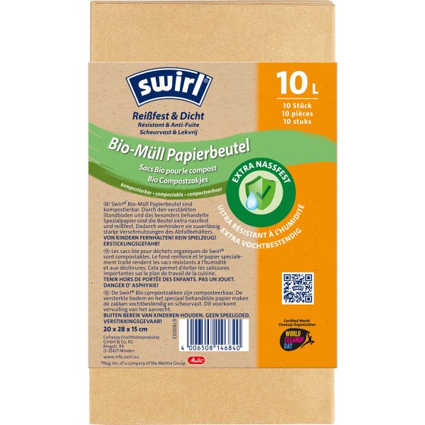 Swirl Müllsack Bioabfall Papier 10l 10St