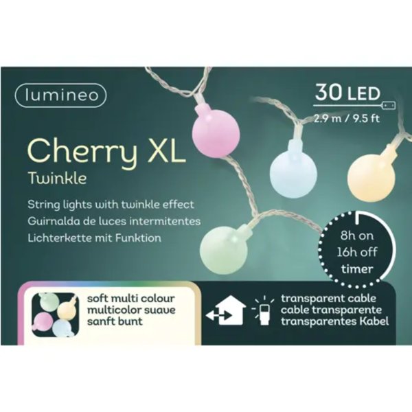 LUMINEO LED Lichterkette bunt