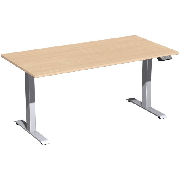 Geramöbel Tisch Elevate Plus 1600x800x630-1280mm si/bu