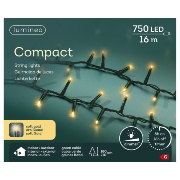 Lumineo Lichterkette Compact LED 1600cm