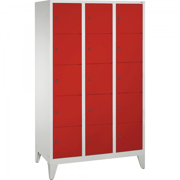 C+P Fächerschrank 8010325S10016 Füße 15Fächer B1200mm lgr/rrt