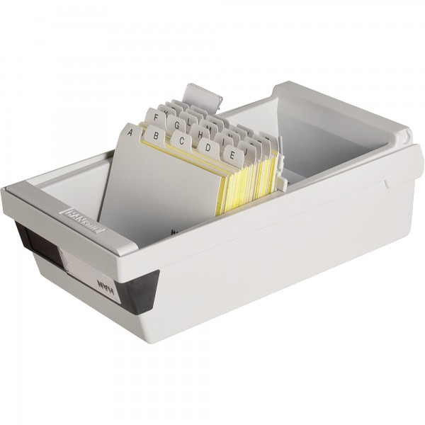 HAN Karteikasten 967-11 DIN A7 quer max. 800Karten PS lichtgrau