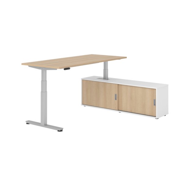 Hammerbacher Sitz-Steh-Kombi 180x80cm ei/si/ws/ei