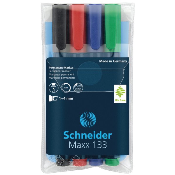 Schneider Permanentmarker Maxx sort 4St